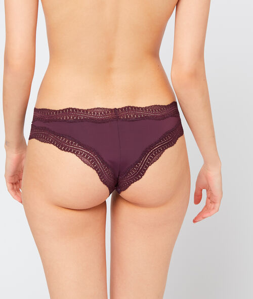 Tanga de microfibra motivos de encaje Tanga de microfibra motivos de encaje