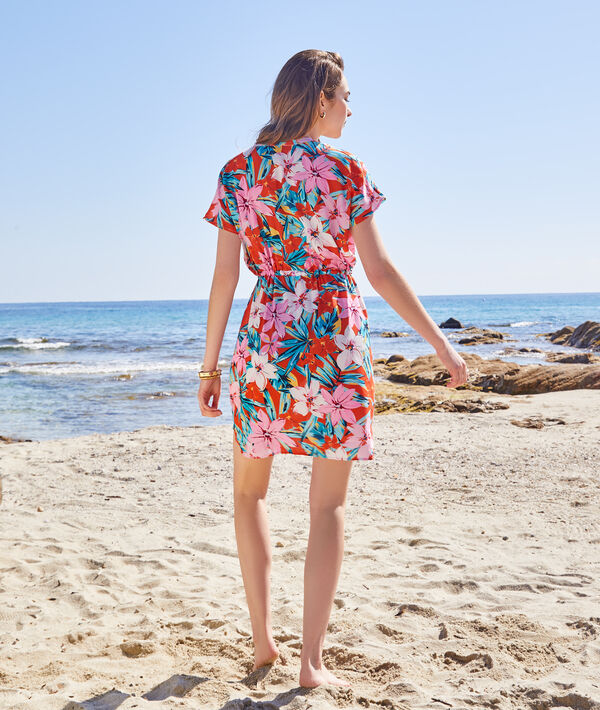 Túnica de playa estampada Túnica de playa estampada;${refinementColor}