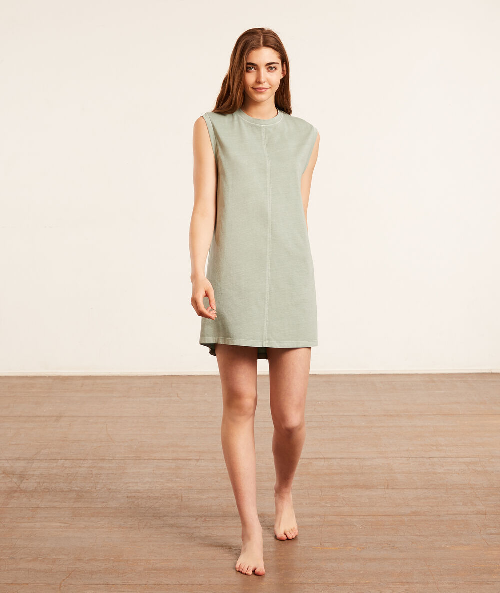 Camisón manga corta celadón.