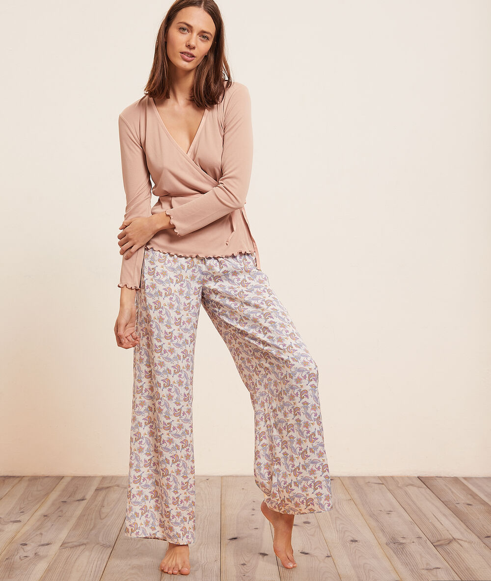 Pantalón pijama estampado multicolor.