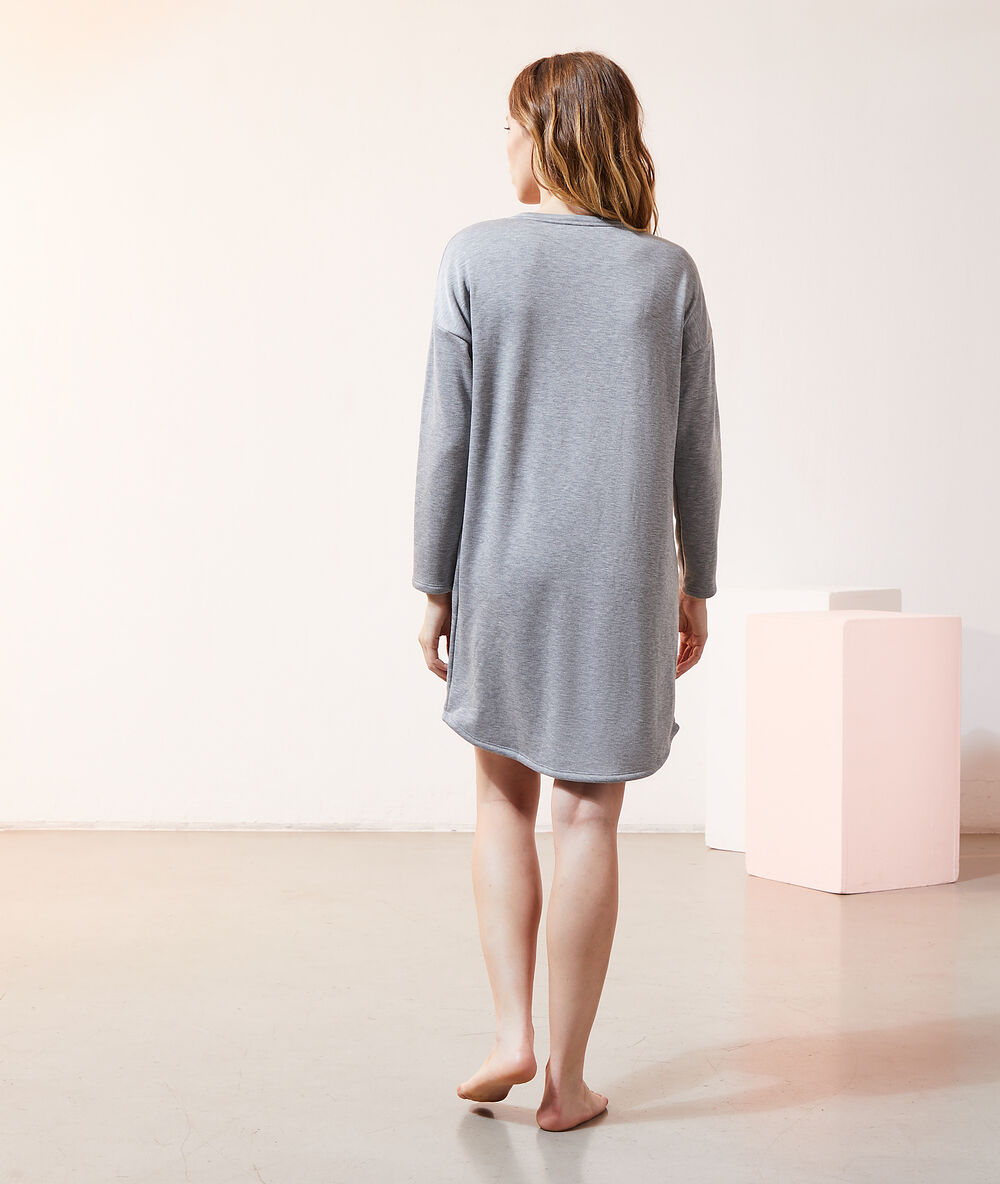 Chemise de nuit "time to glow" gris.