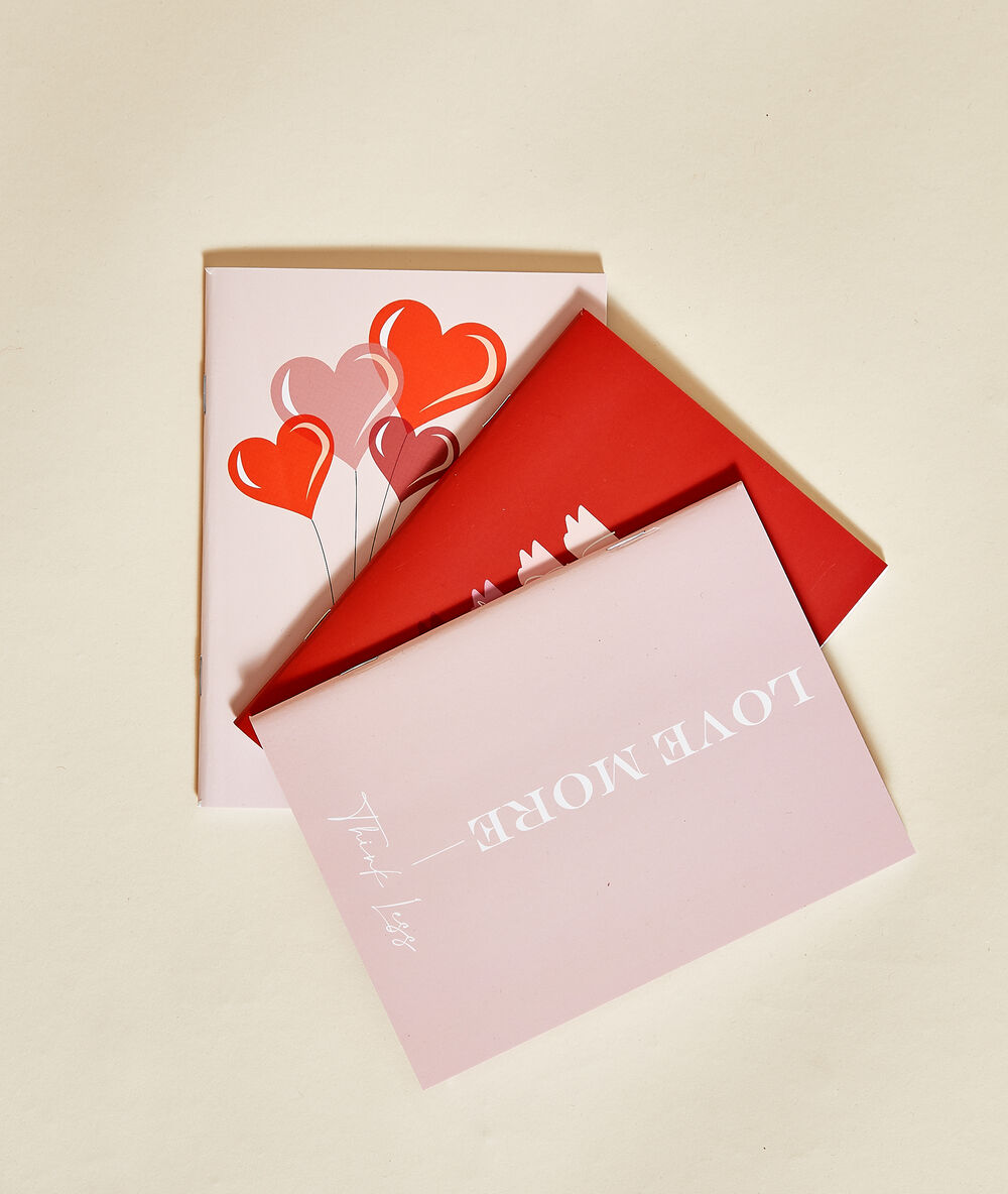 Libreta 'love more, think less' rosa.
