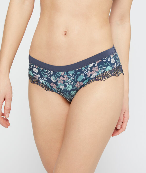 Culote de microfibra y encaje Culote de microfibra y encaje;${refinementColor}