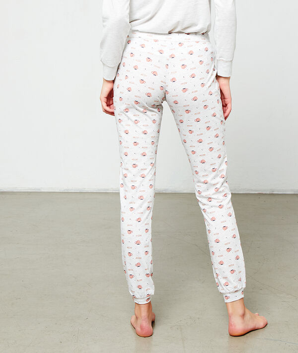 Pantalón estampado tazas de café Pantalón estampado tazas de café