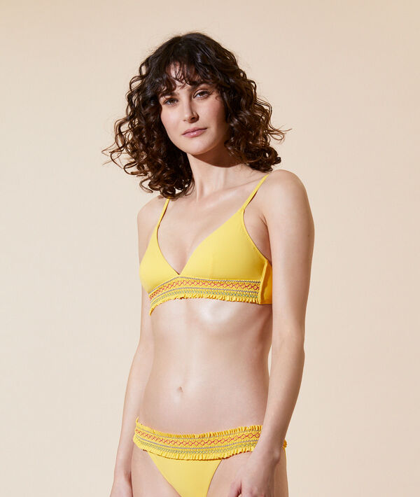 Sujetador bikini triángulo, copas extraíbles - DEESSE - 36 - Amarillo - Mujer - Etam