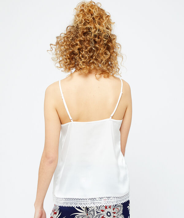 Top de tirantes con motivos de encaje Top de tirantes con motivos de encaje;${refinementColor}