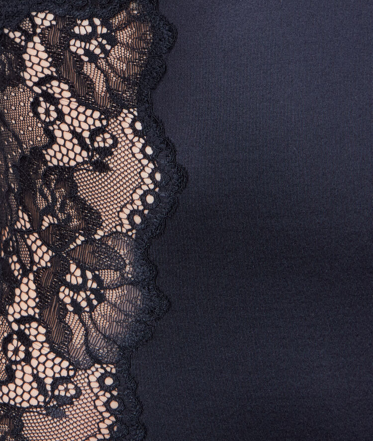 Body de encaje y microfibra, silueta remodeladora. copa b-d negro.