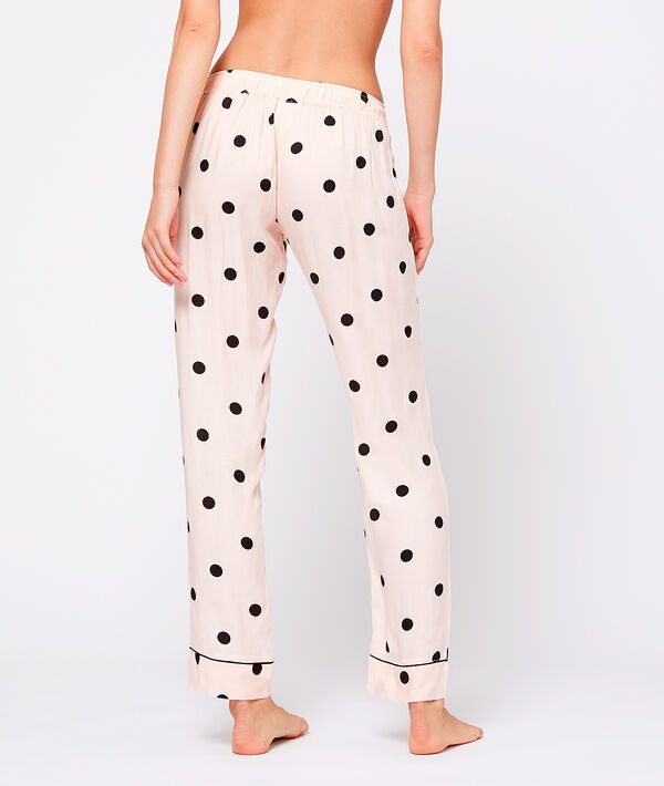 Pantalón pijama estampado de lunares Pantalón pijama estampado de lunares