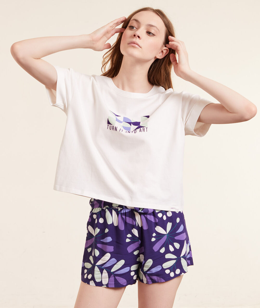 Camiseta manga corta 'turn it into art' crudo.