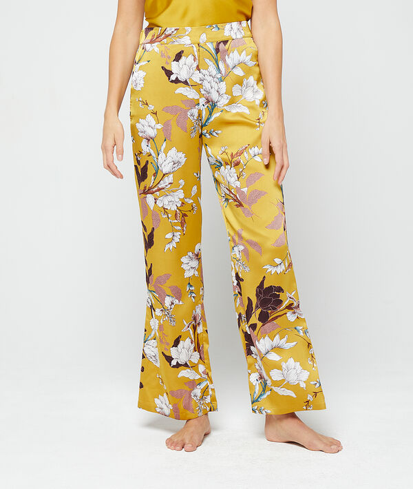 Pantalón ancho de satén Pantalón ancho de satén