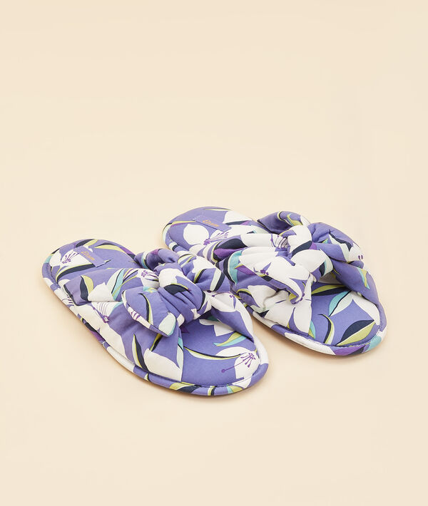 Zapatillas tipo chancla, estampado tropical Zapatillas tipo chancla, estampado tropical;${refinementColor}