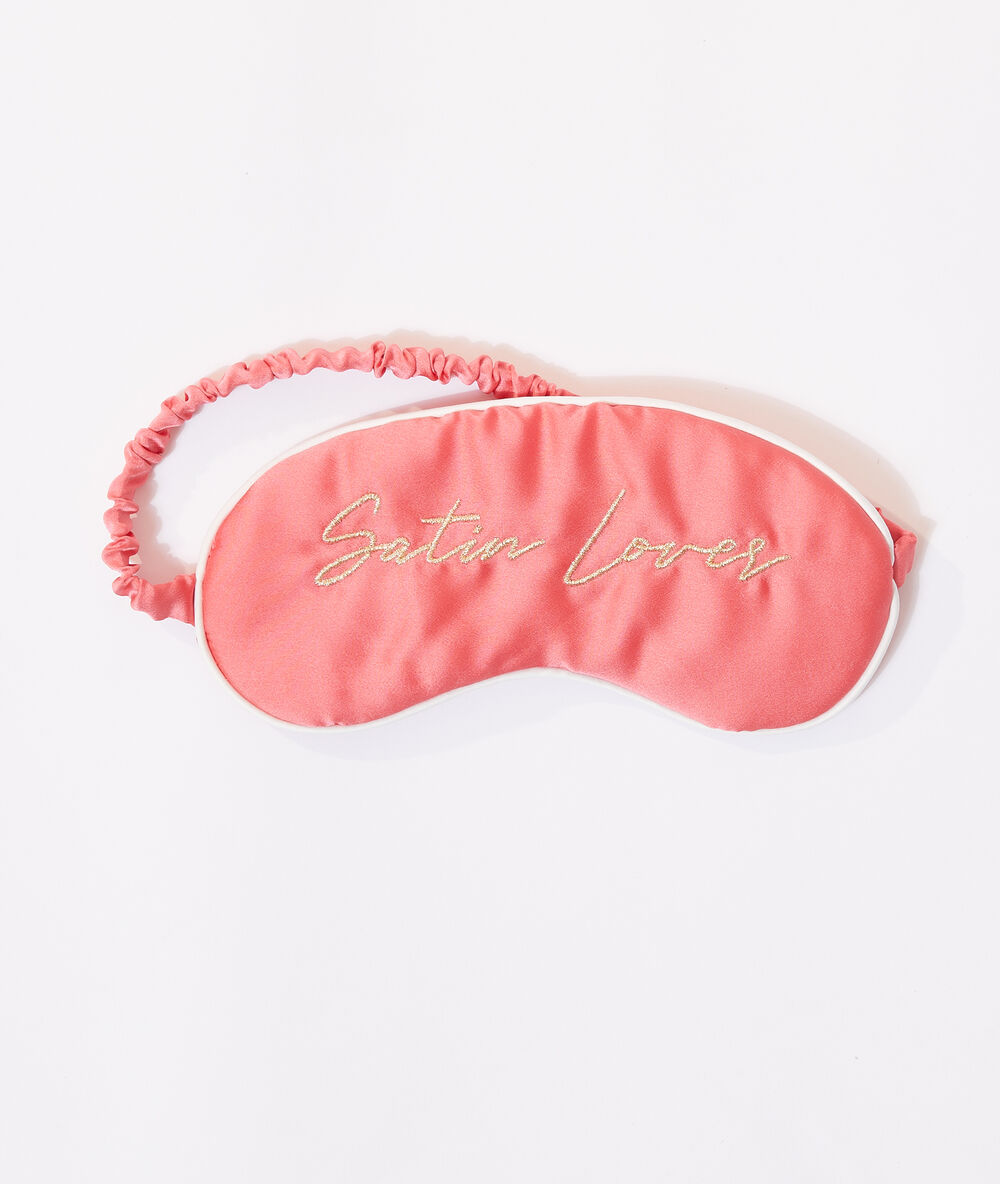 Masque de nuit satiné corail.