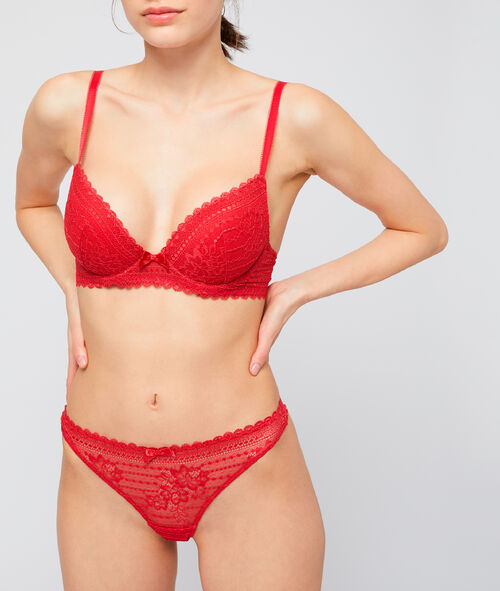 Tanga en dentelle florale Tanga en dentelle florale