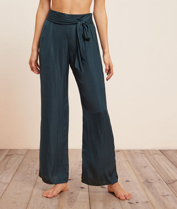 Pantalón pijama con lazada Pantalón pijama con lazada;${refinementColor}