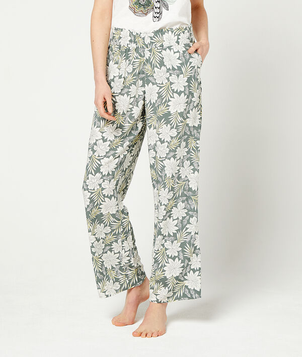 Pantalón largo estampado floral Pantalón largo estampado floral;${refinementColor}