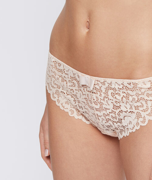 Tanga de encaje c.beige.