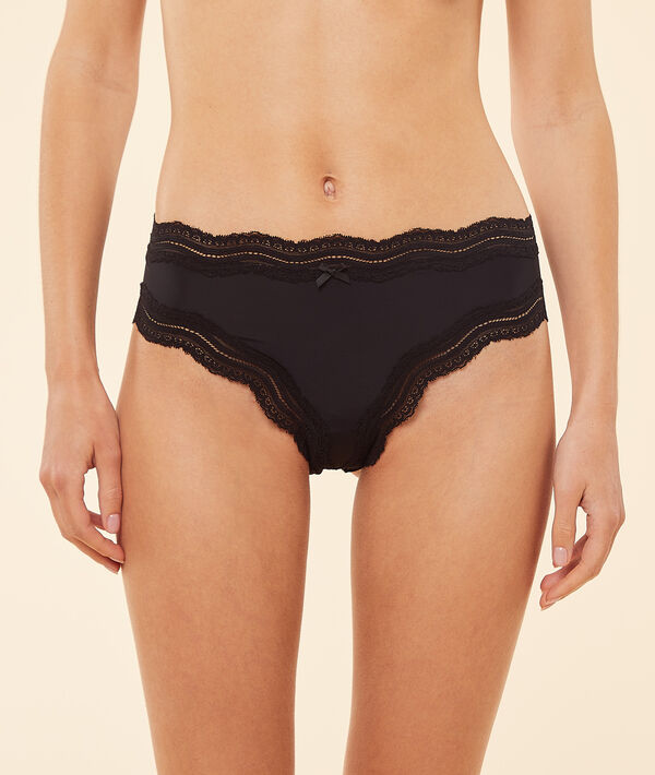 Tanga algodón, motivos encaje Tanga algodón, motivos encaje;${refinementColor}