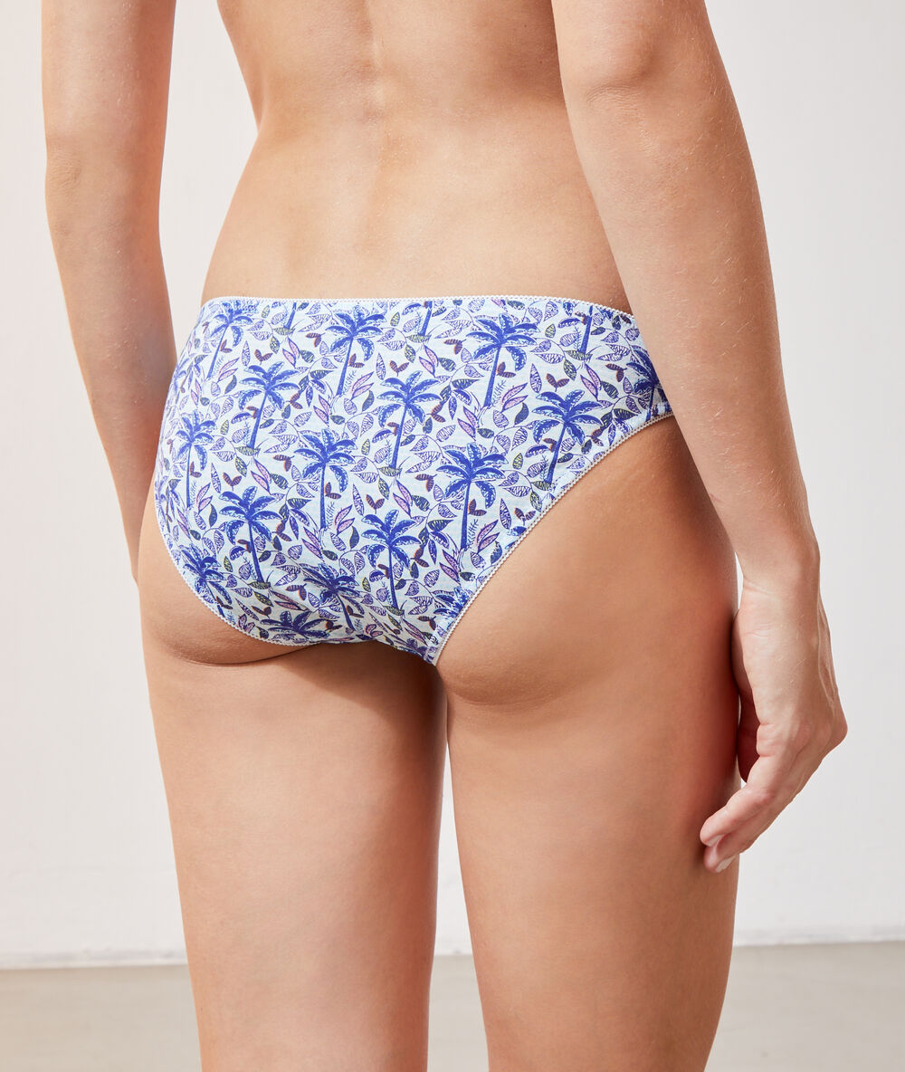Lote de 4 braguitas estampadas azul.