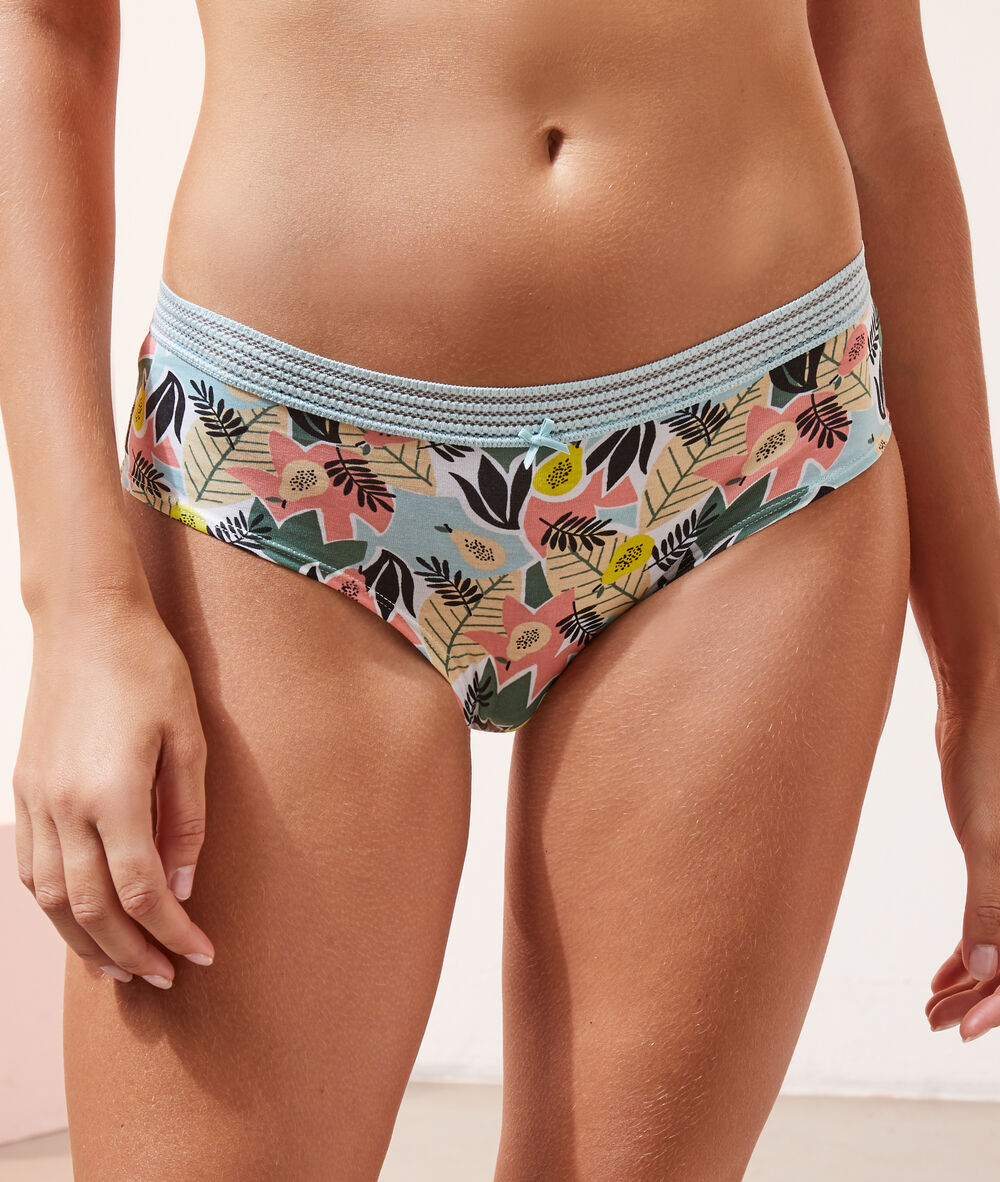 Lote de 3 culotes estampados rosa.