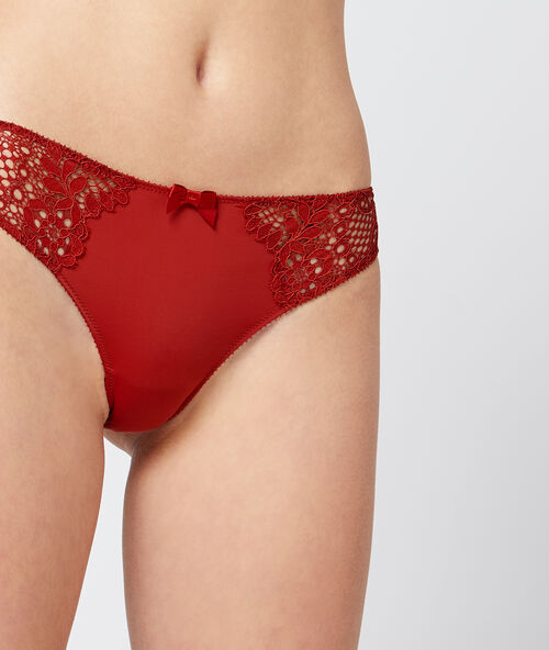 Braguita brasileña dos texturas rojo teja.