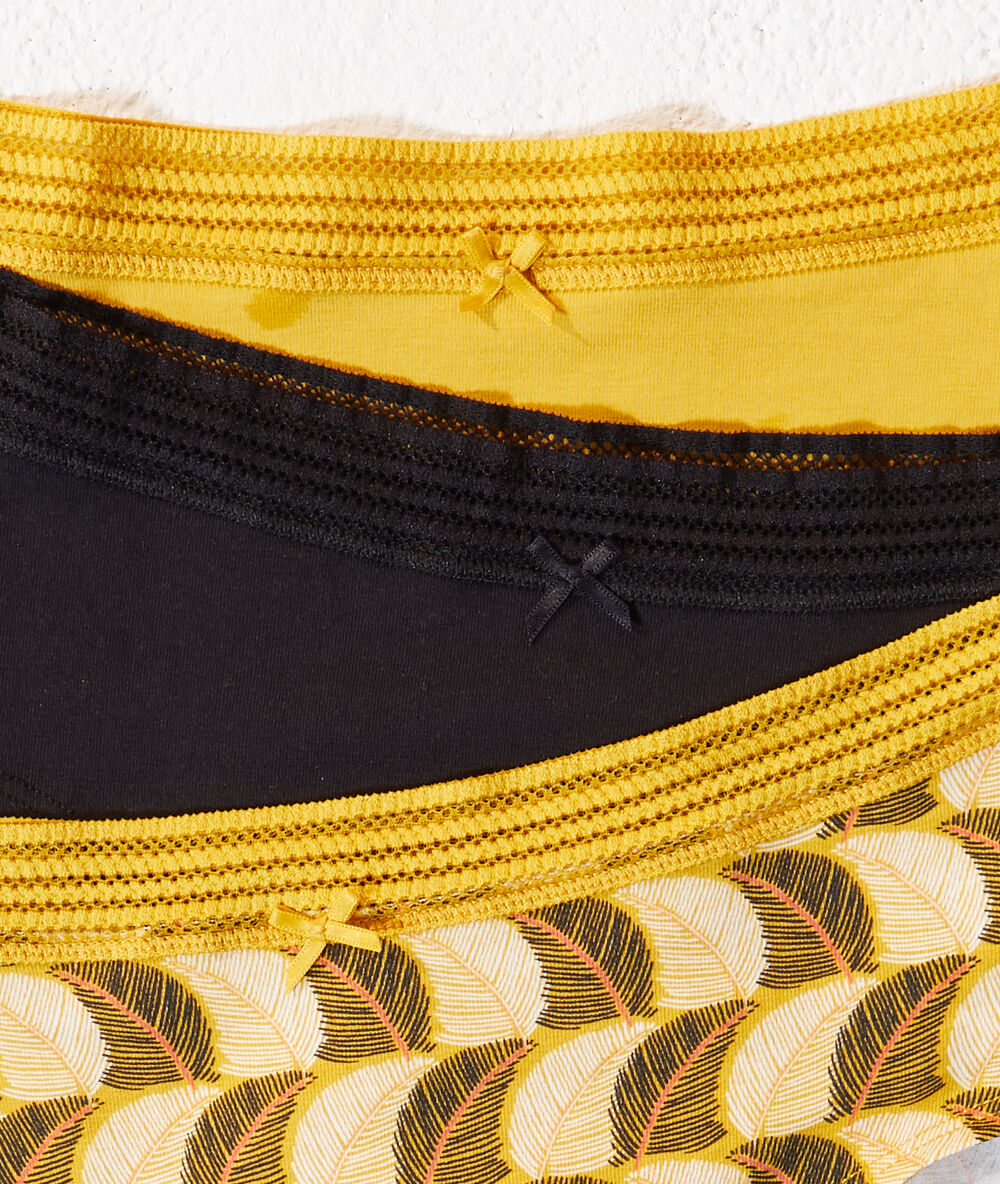 Lote de 3 culotes estampados c.ocre.
