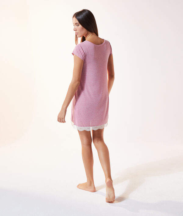 Camisón de viscosa, motivos de encaje Camisón de viscosa, motivos de encaje;${refinementColor}