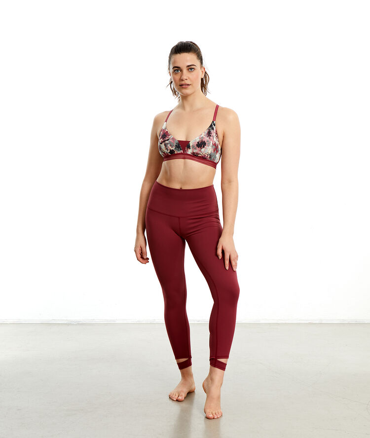 Leggings de yoga burdeos.