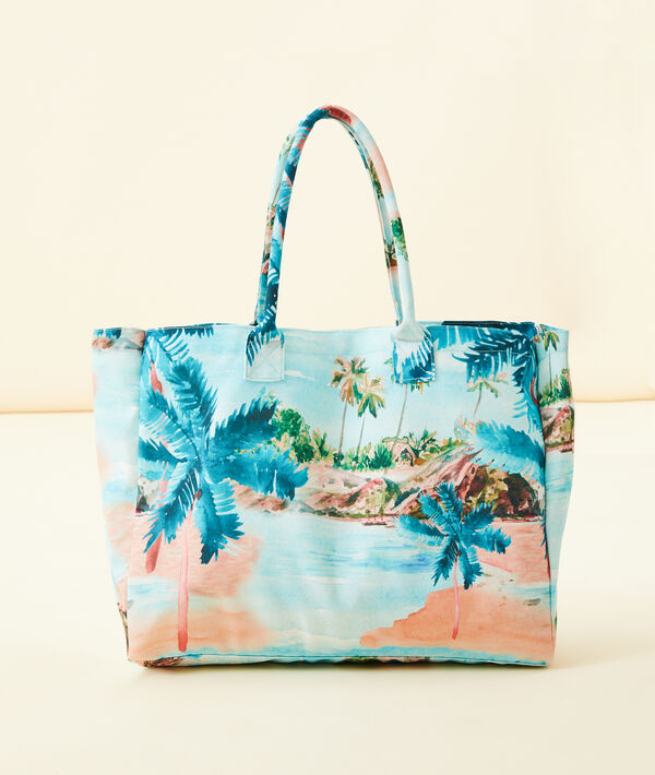 Bolso playero estampado tropical Bolso playero estampado tropical;${refinementColor}