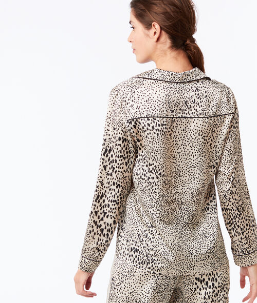 Camisa pijama estampado de leopardo Camisa pijama estampado de leopardo