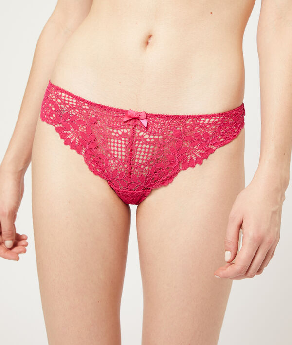 Tanga de encaje floral Tanga de encaje floral;${refinementColor}