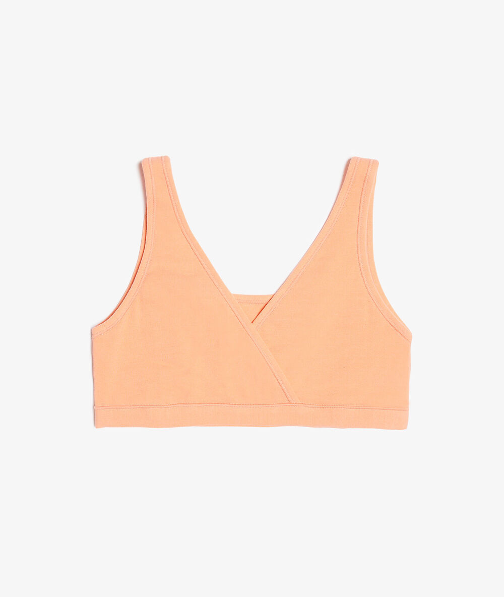 Top reversible de algodón coral.