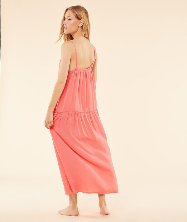 Vestido largo con tirantes Vestido largo con tirantes;${refinementColor}