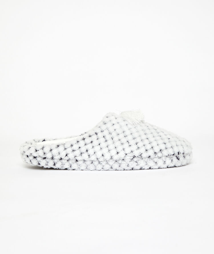 Zapatillas con pompones c.gris claro.