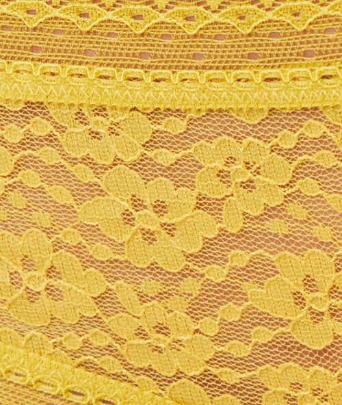 Braguita brasileña de encaje floral anís.