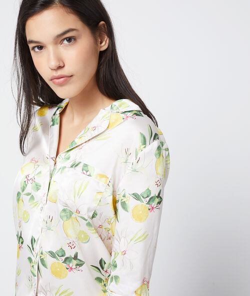 Camisa pijama estampado limones Camisa pijama estampado limones