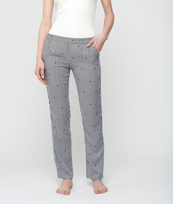 Pantalón estampado finas rayas Pantalón estampado finas rayas;${refinementColor}