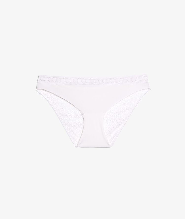 Braguita de encaje y microfibra blanco.