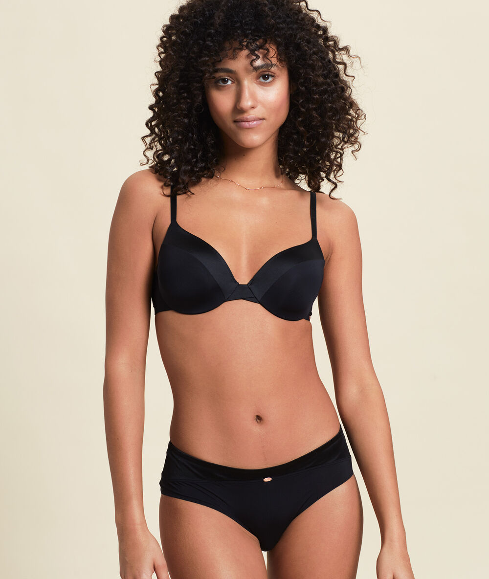 Culote de microfibra negro.