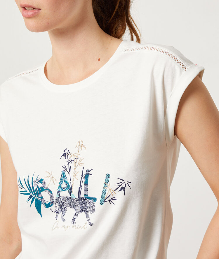 Camiseta estampada crudo.