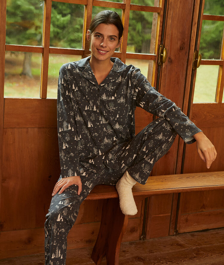 Camisa pijama estampada c.gris oscuro.