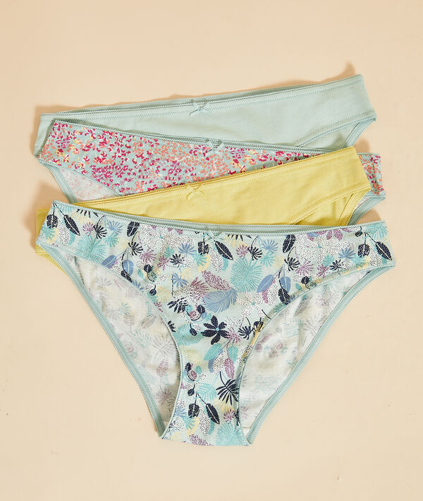 Lote de 4 braguitas estampadas Lote de 4 braguitas estampadas;${refinementColor}