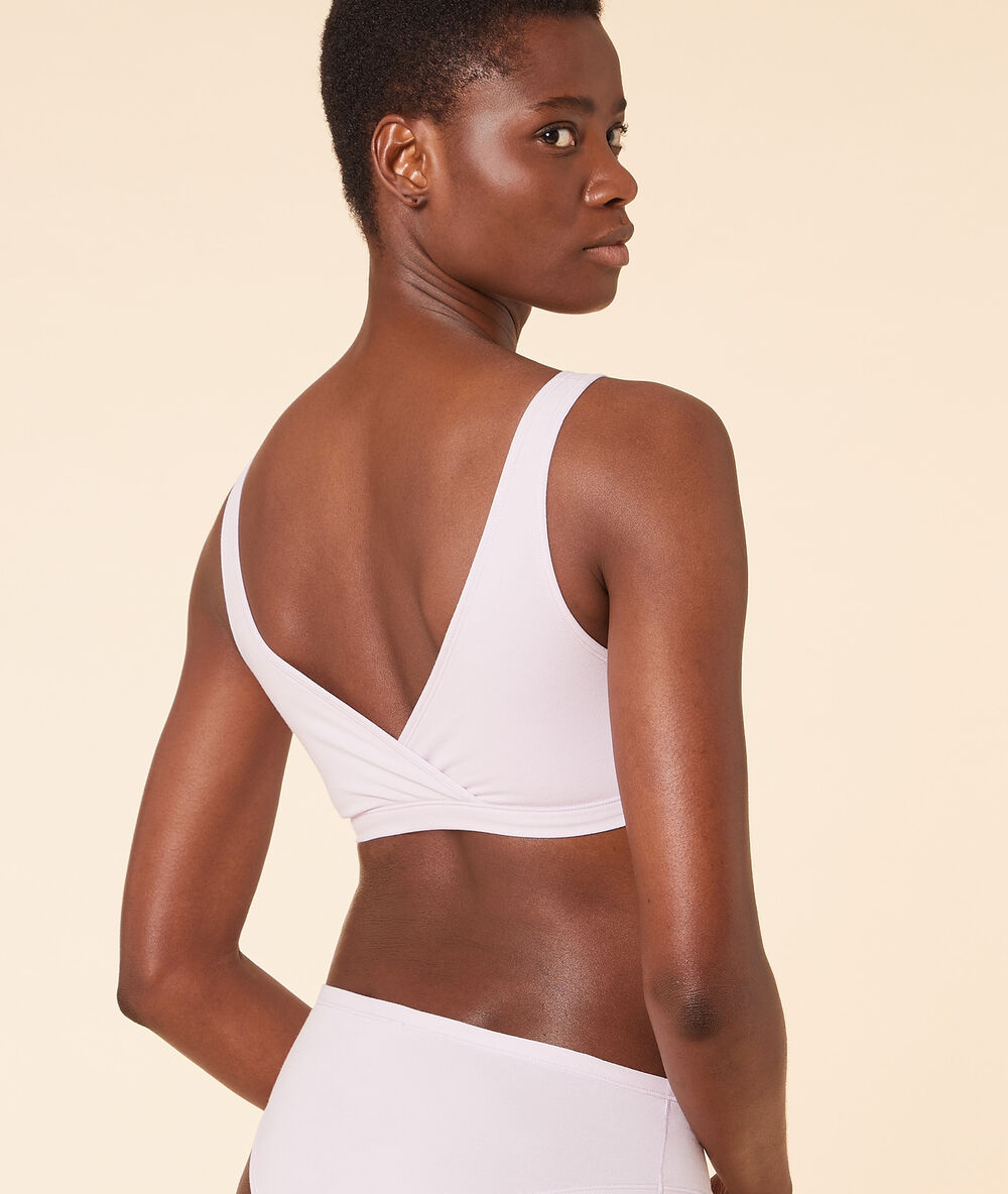 Top reversible de algodón lila.