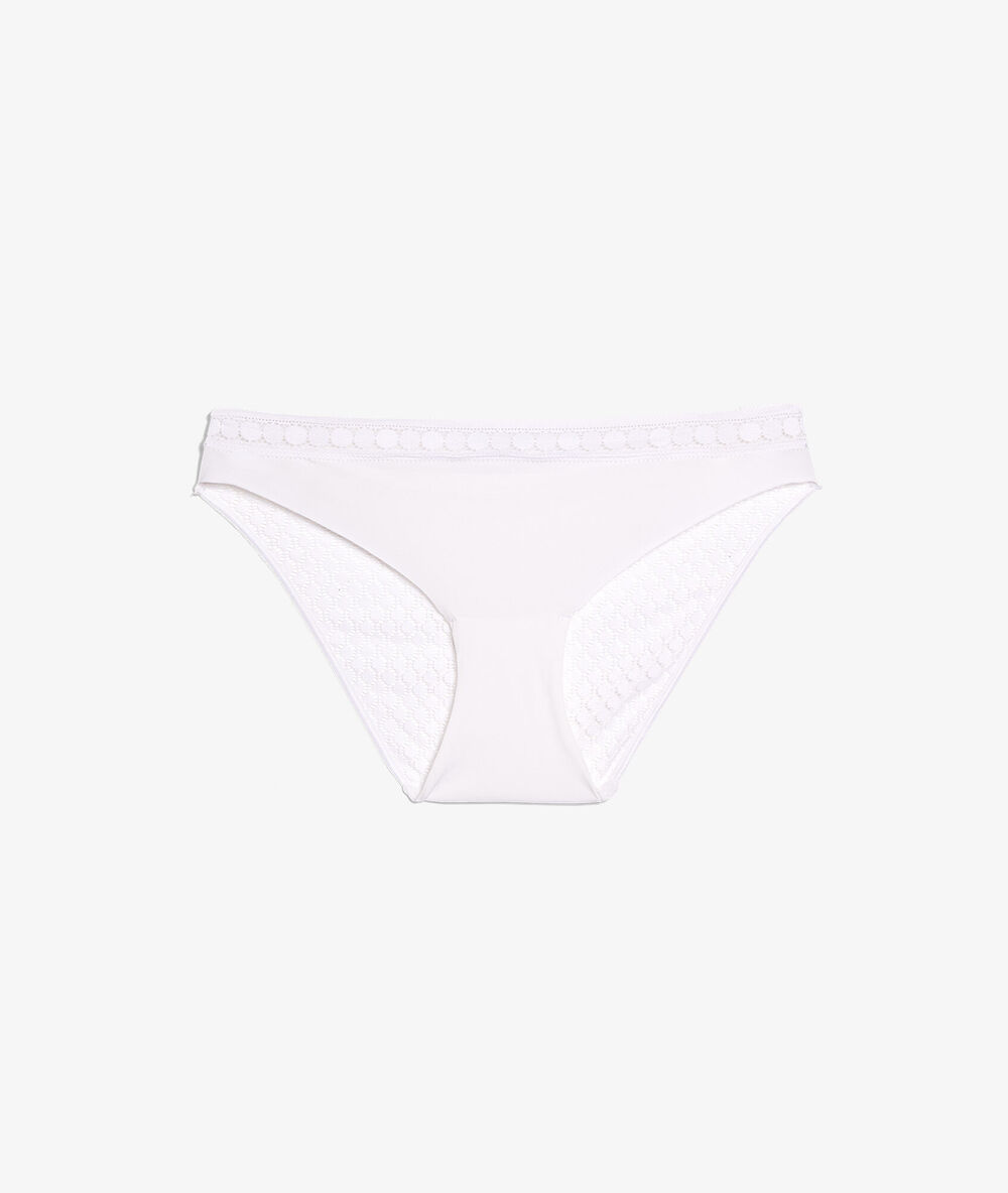 Braguita de encaje y microfibra blanco.