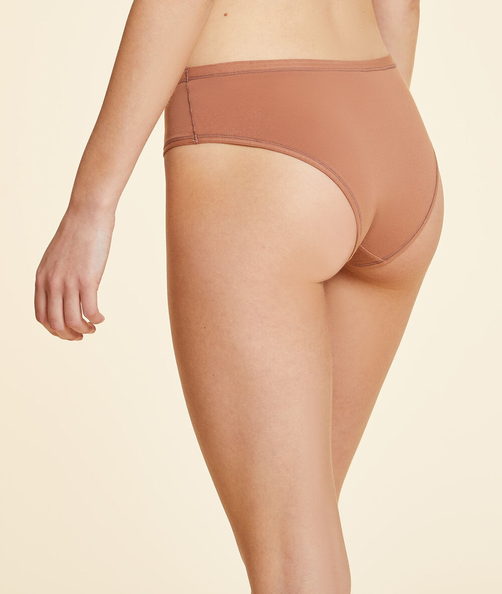 Hipster en coton bio extensible chocolat.