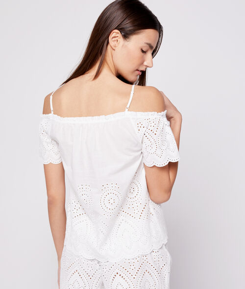 Top de algodón bordado Top de algodón bordado