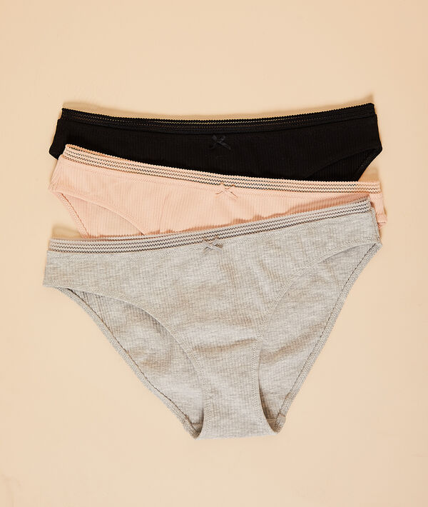 Lote de 3 braguitas canalé Lote de 3 braguitas canalé;${refinementColor}