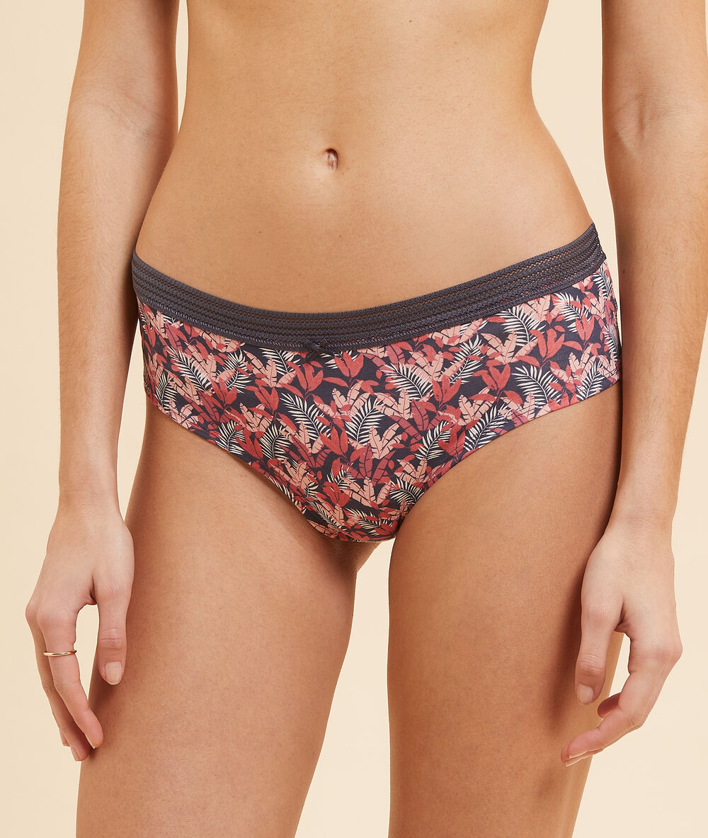 Lote de 3 culotes estampados de algodón coral.