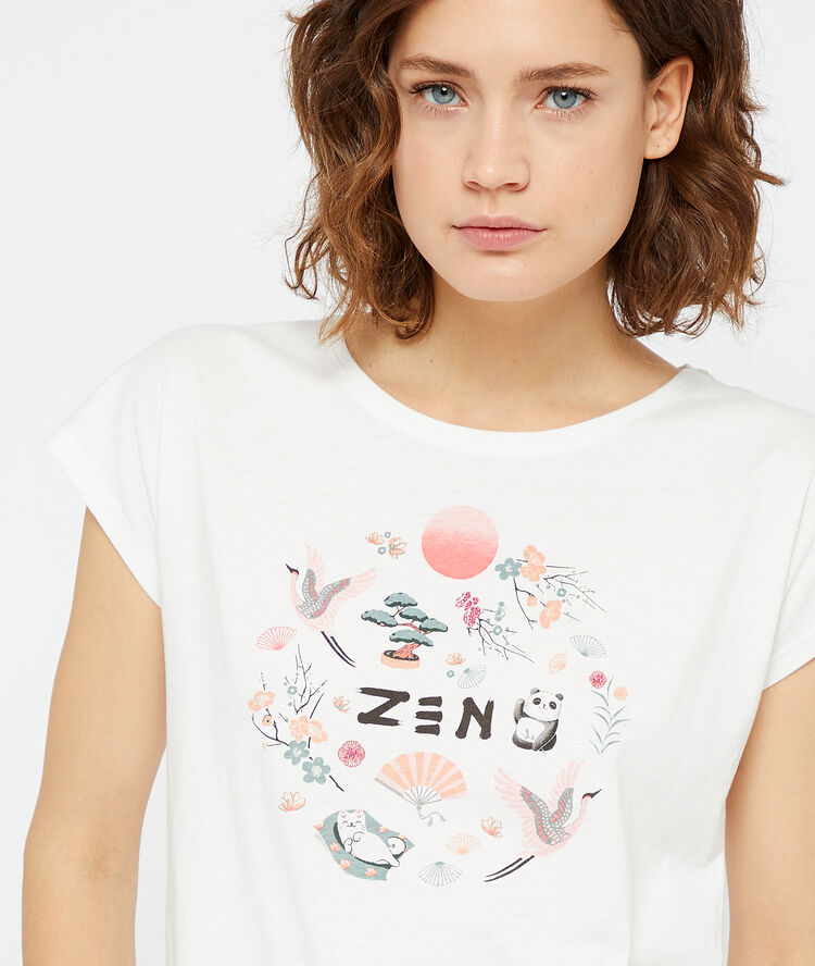 Camiseta 'zen' crudo.