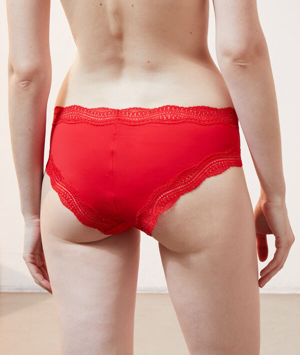 Culote de microfibra, motivos de encaje Culote de microfibra, motivos de encaje;${refinementColor}