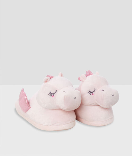 Zapatillas dragones 3d rosa.